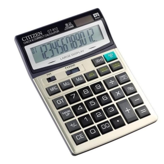 

fn-56 CITIZEN CT-912 KALKULATOR CHECK CORRECT CALCULATOR DESKTOP CT912 Murah