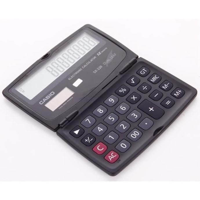 

dfg-88 KALKULATOR LIPAT DUAL LEAF CASIO SX 220 ORIGINAL BERGARANSI 12 DIGIT Murah