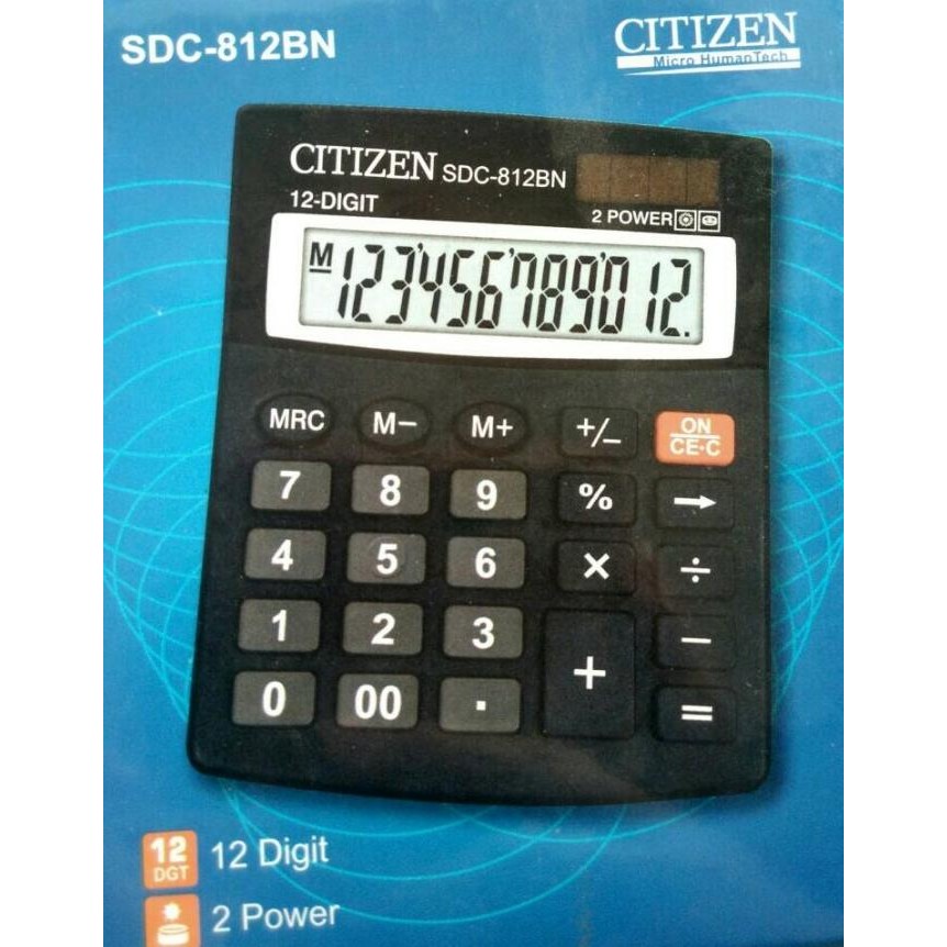 

MMA-1318 Kalkulator Citizen SDC-812BN 12 digit Premium