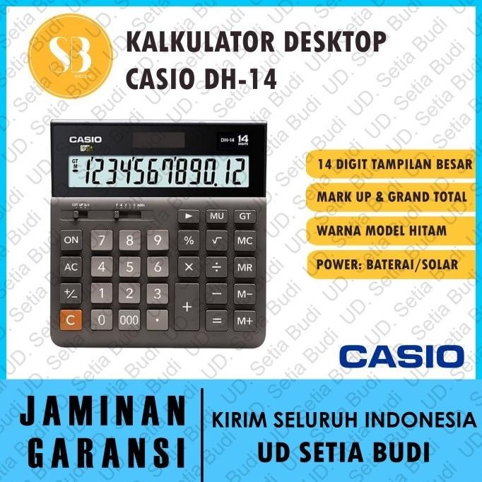 

sd-46 Kalkulator Desktop Casio DH-14 Asli dan Bergaransi DH14 Terlaris