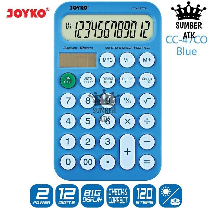

ty-65 Calculator Kalkulator Joyko CC-47CO 12 Digits Check Correct Original
