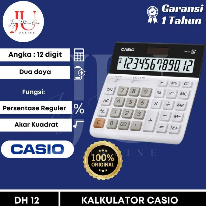 

y-76 Kalkulator Casio DH-12 BLACK Termurah