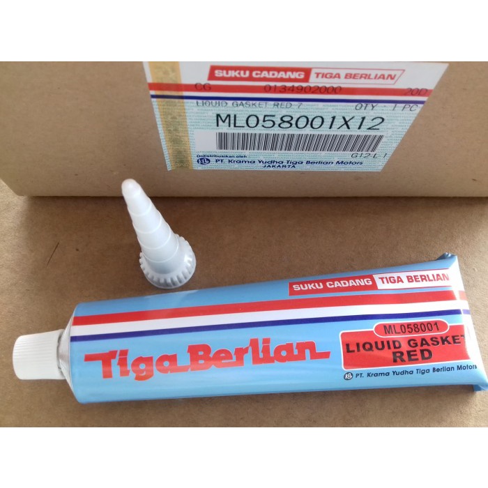 LEM SILIKON TIGA BERLIAN LIQUID GASKET RED ML058001 MOBIL TRUK