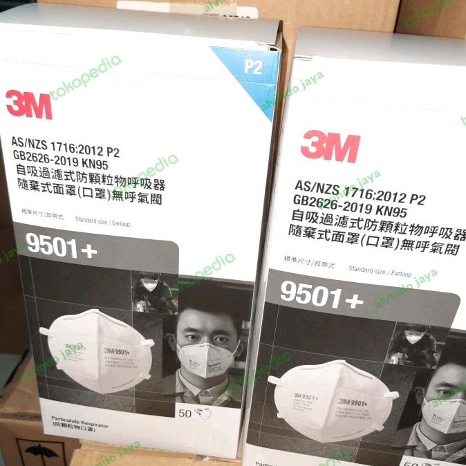 masker 3m 9501+. isi 50 ea