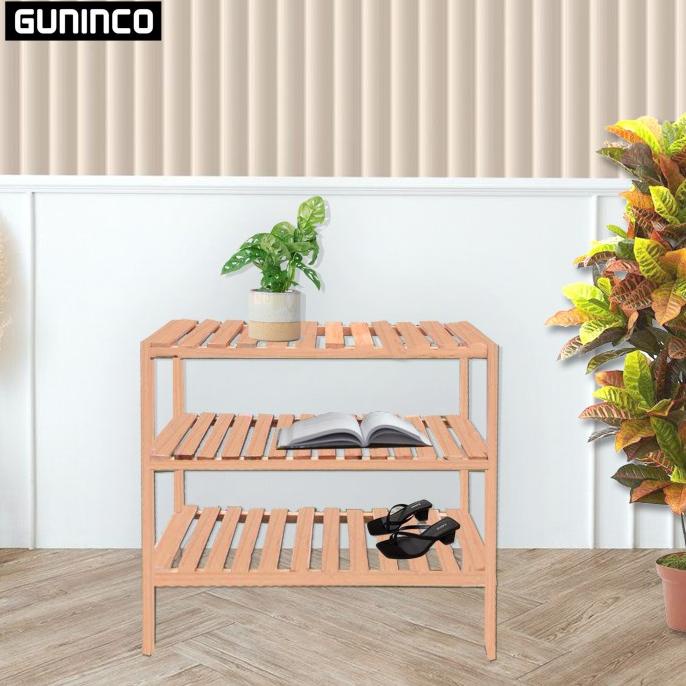 ~~~~~] GUNINCO Rak Kayu / Rak Serbaguna / Rak Kayu Susun 3 Multifungsi