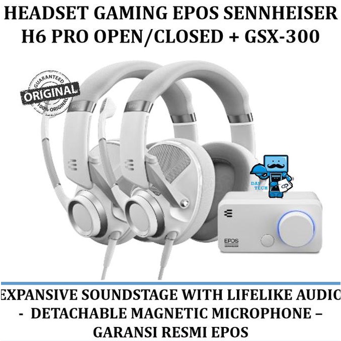 Headset Gaming Epos Sennheiser H6 Pro Open/Closed + Gsx-300  Sagegreenoutlet