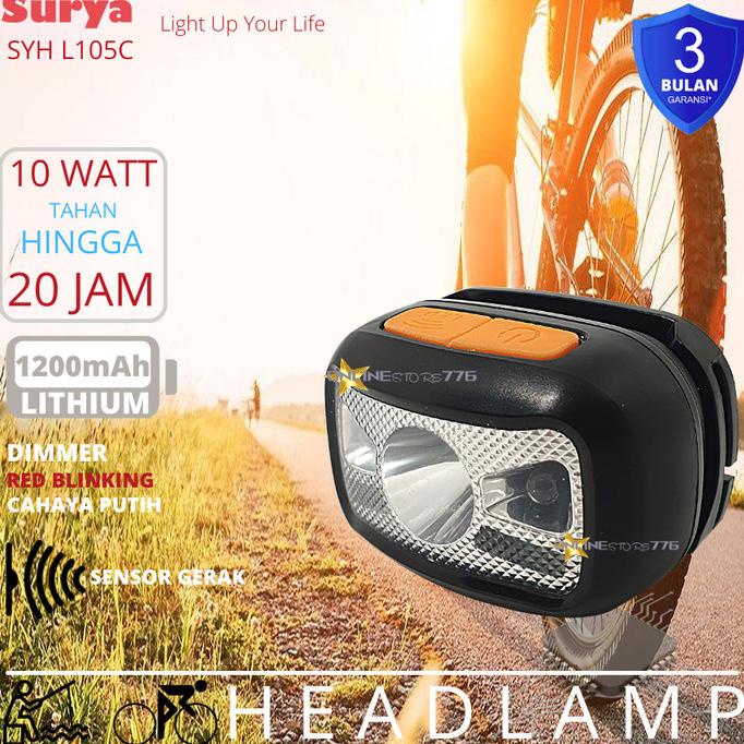 SENTER KEPALA SURYA 10 WATT / SURYA SYH 105C / L105C / L-105C