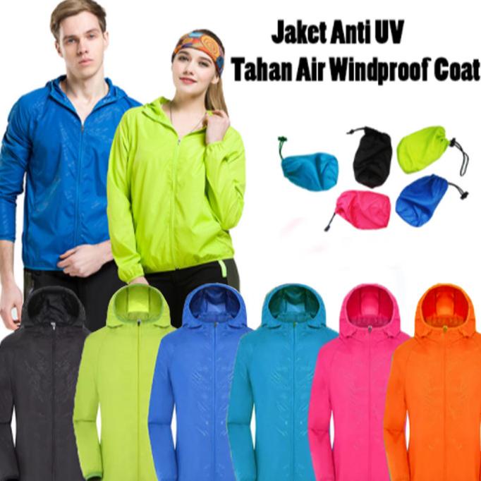 Jaket Anti UV Tahan Air Windproof Coat Running/Hiking/Sepeda JKT001ZH
