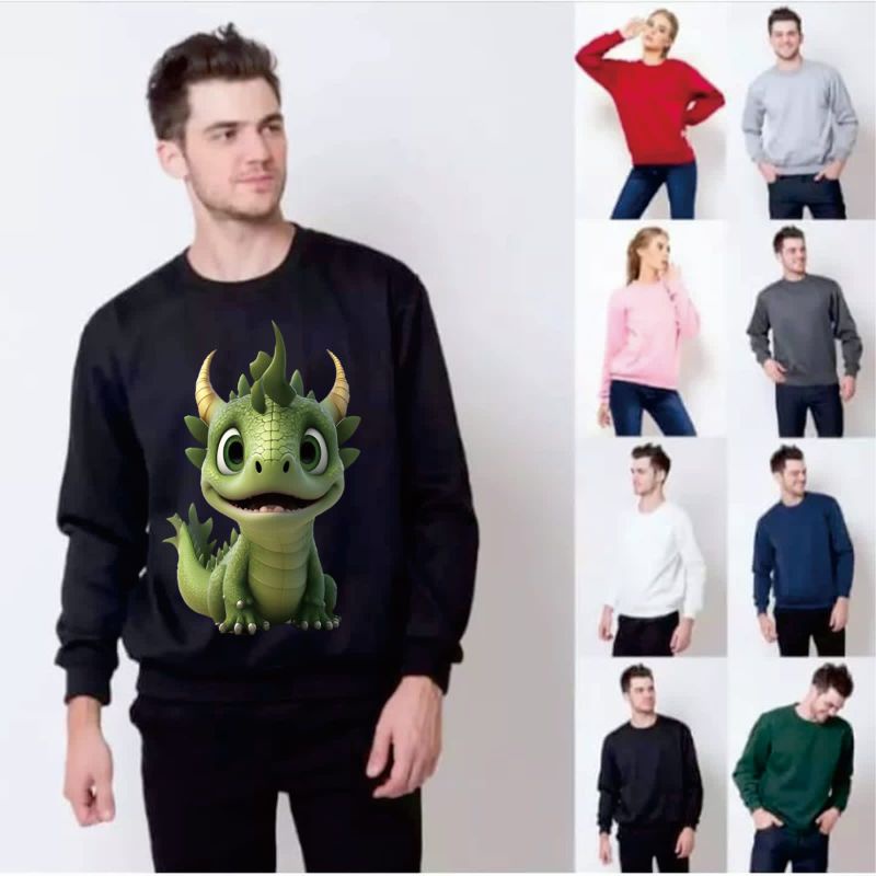 sweater pria/unisex naga hijau god quality