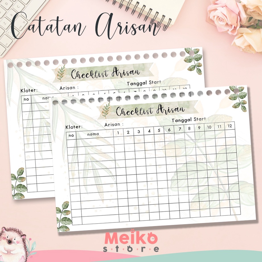 

➩Serba Murah➢ [FP-10] Catatan Arisan / Financial Tracker / Planner Keuangan Refill binder A5&B5 by Meiko Store Y34