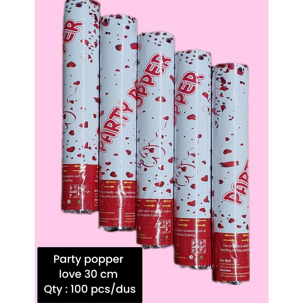 

Terbaru Confetti / Party Popper Love Merah Panjang Ukuran 30 Cm