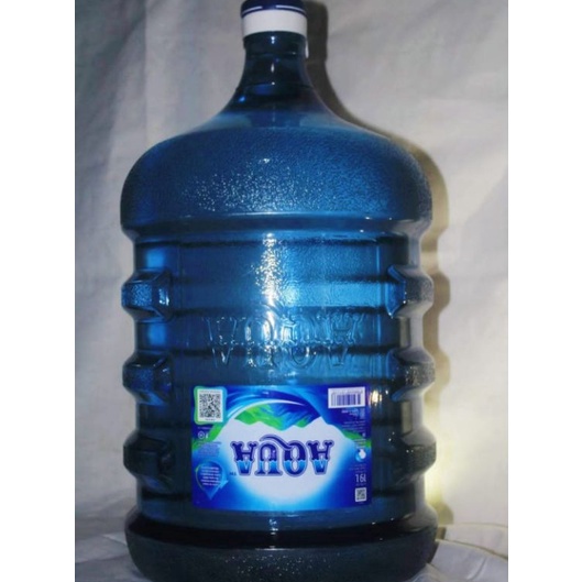 ￣ViW Galon kosong  merek AQUA ( kinclong) h Murah Ready Stock.