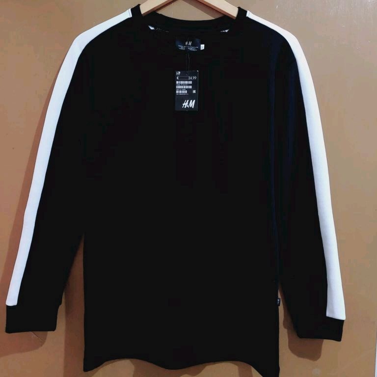 KV95Y8100 kaos H&M lengan panjang pria/kaos lengan panjang pria/kaos pria dewasa/kaos lengan panjang
