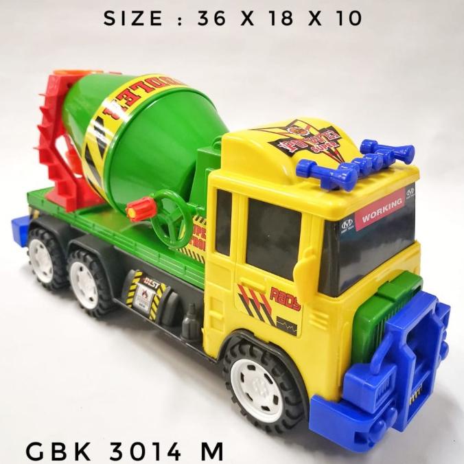 Sale Sale Mainan Anak Mobil Konstruksi Molen Gbk 3014 M / Mixer Truck Friction Termurah Termurah