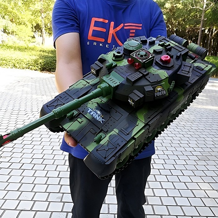 Mainan Remote Control RC Tank Militer Besar War Tank Remot Kontrol