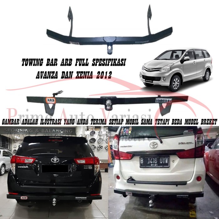 TOWING BAR ARB BESI BUMPER BELAKANG TOWING BAR - AVANZA XENIA 2012 terlaris