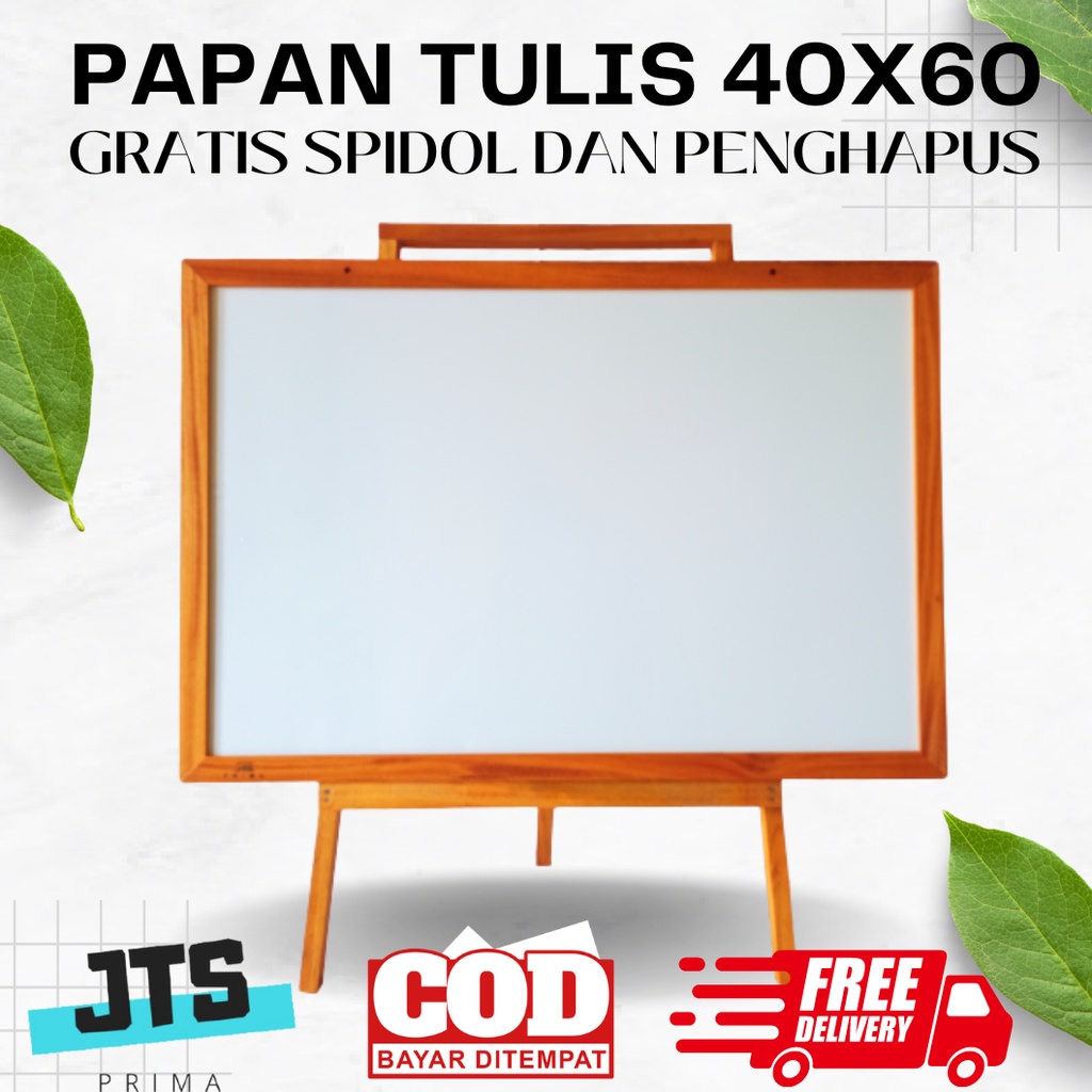 

[PROMO JDN8] 1 Set Papan Tulis / White Board Ukuran 40X60 (GRATIS SPIDOL & PENGHAPUS) 9GR