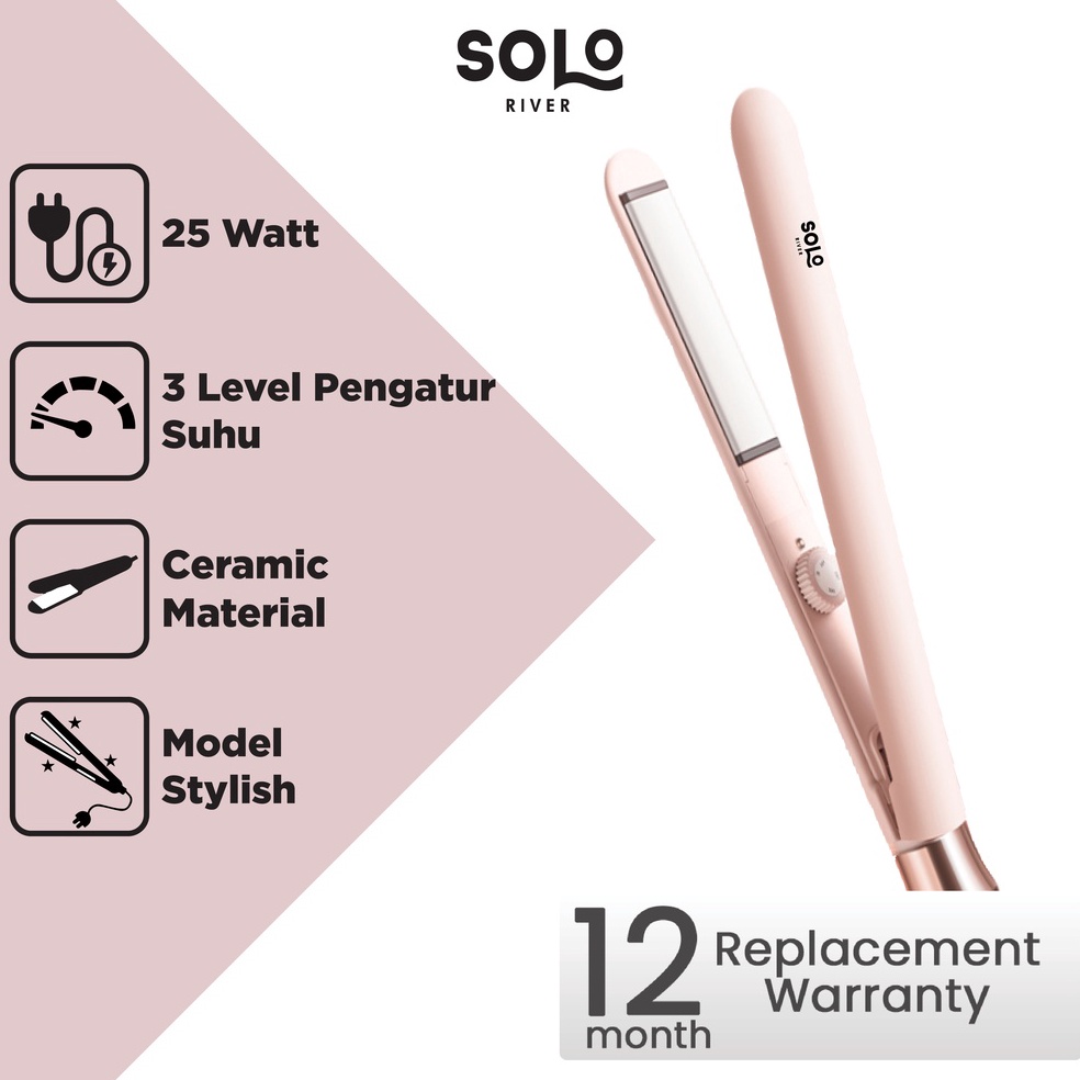 Special Price.. SOLO RIVER Catokan Rambut  Hair Curler Catok Automatic Use Hair Straightener 25Watt 