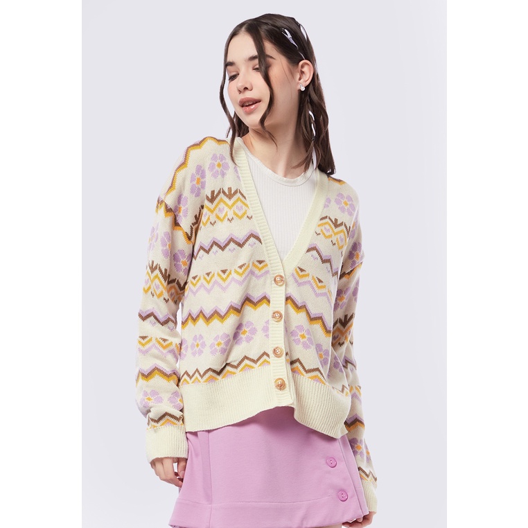 COLORBOX Boho Knitted Cardigan Multicolor