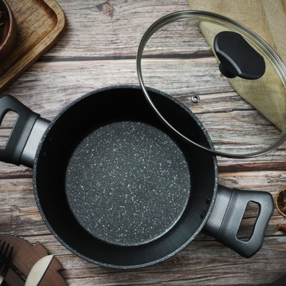 Peralatan Masak Panci Sup Stainless Steel Anti Lengket - Miniso Nonstick Soup Pan 20Cm