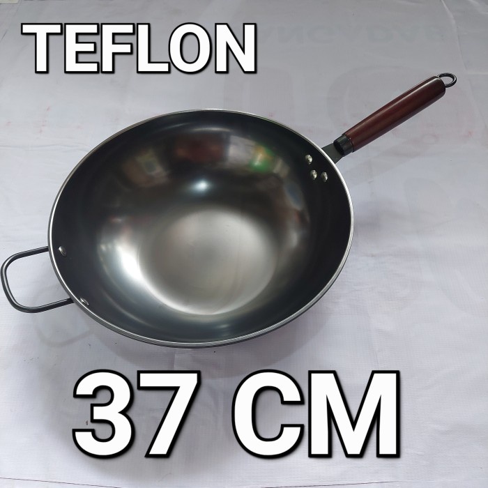 Alat Memasak Wajan Kuali Penggorengan Teflon 37Cm Anti Lengket/Wajan Kuali Teflon