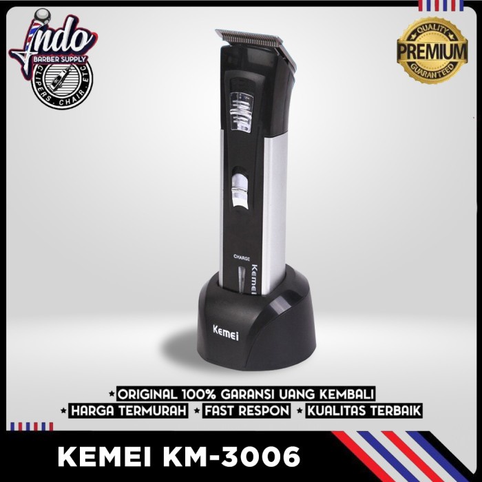 Kemei 3006 Alat Cukur Rambut / Ukir KM-3006 Hair Clipper Cordless Dock