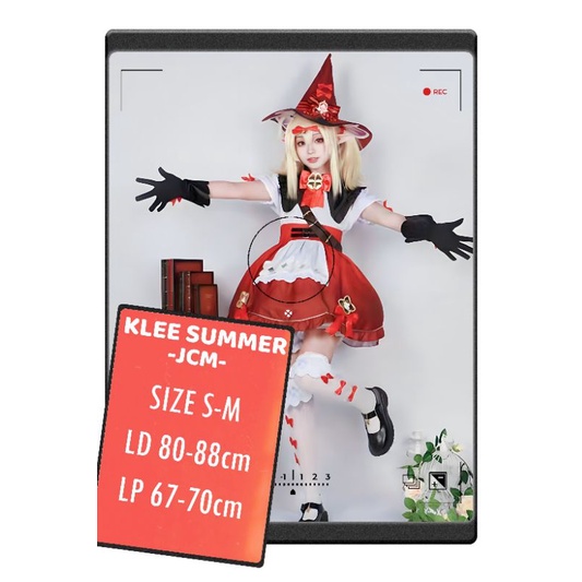 [ RENTAL ] JCM Klee Summer Skin Blossoming Starlight Genshin Impact Cosplag Kostum Sewa Wig Takoya S