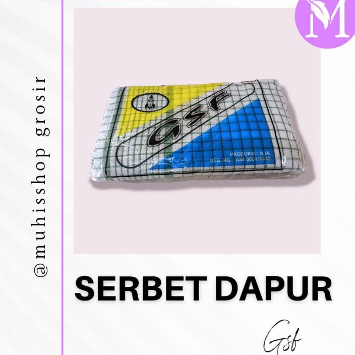 Ready Stock! Serbet Dapur GSF Premium 1 Lusin / Kain Lap piring Kotak Tebal Lebar