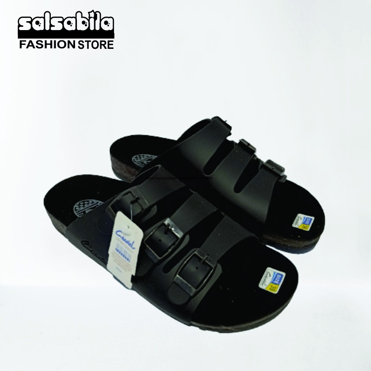 Sandal Selop Pria Kulit Carvil/Canvil Puyuh Ban 3