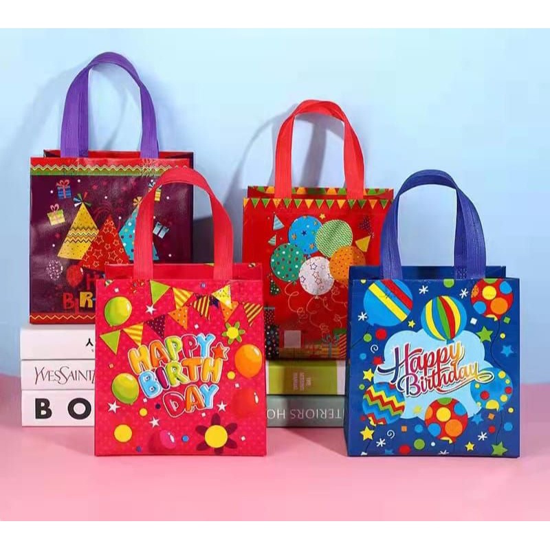 

Tas Souvernir Ulang Tahun Tas Anak Goodie Bag Dx23 (12 Pcs X Warna Bisa Pilih Motif) Goodie Bag