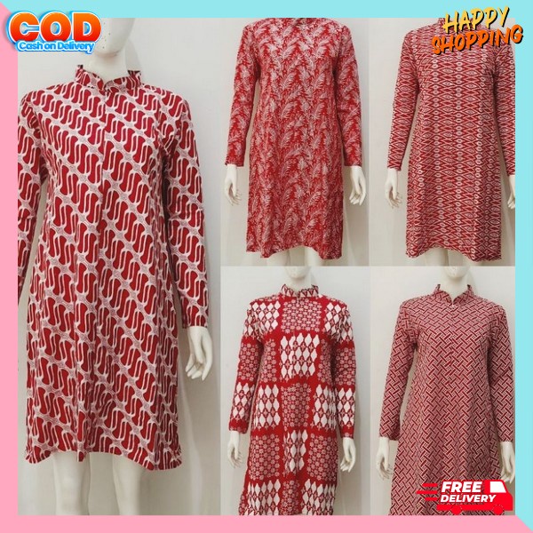 Thunik Cewek Cantik Casual Long Tunic Model Terbaru 2024 Tumik Perempuan Batik Tunik Bstik Modern Mu