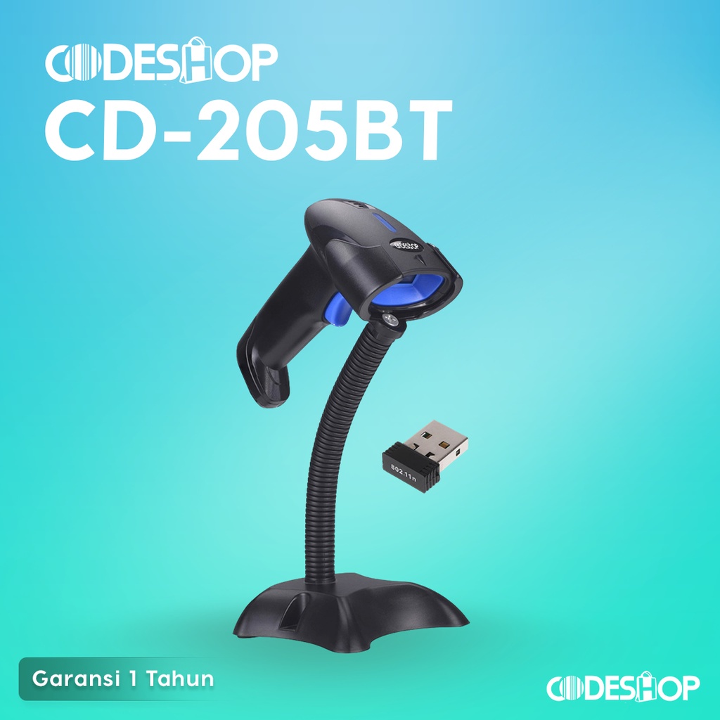 Codeshop CD-205BT Wireless Barcode Scanner 2D Imager