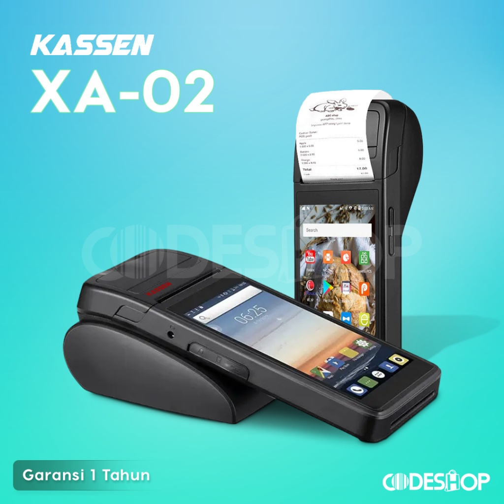Mesin Kasir Portable Android Kassen XA-02 Mini Printer Thermal 58mm