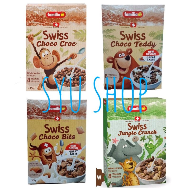 

Falia Swiss Choco Bits Teddy Croc Cereal Sereal 250 375 Gr