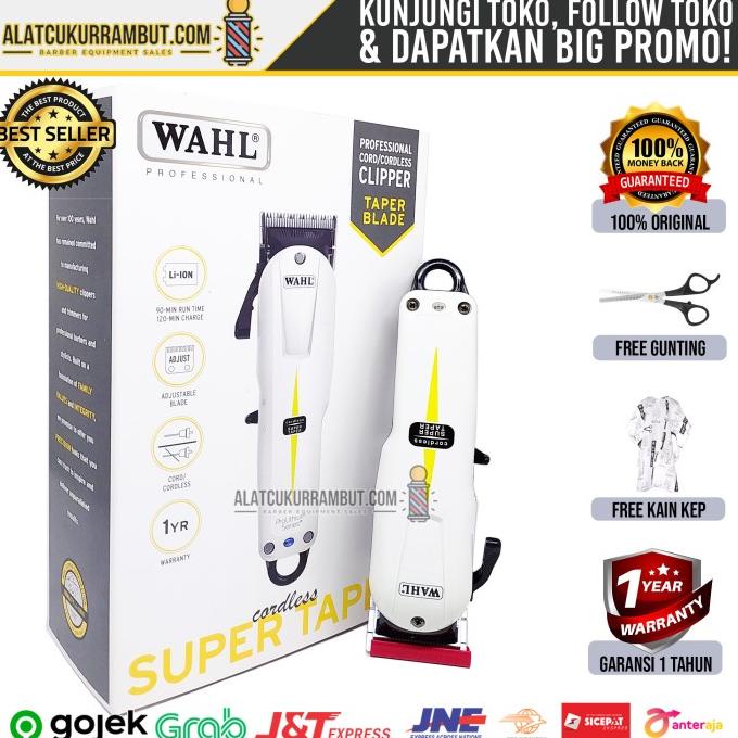 HOTLIST WAHL SUPER TAPER CORDLESS CHARGER Alat Cukur Rambut Hair Clipper WAHL