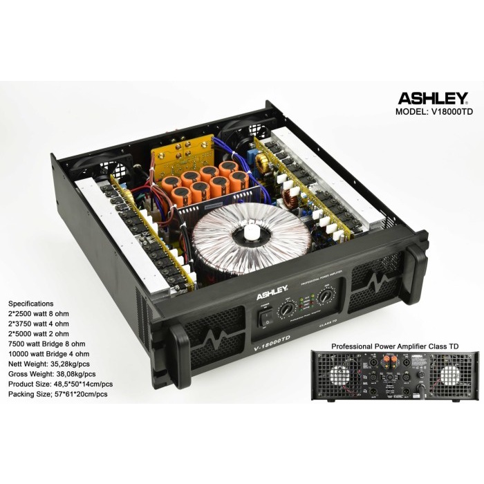 Power Amplifier Ashley V18000 TD/V 18000 TD / V18000TD / V 18000TD