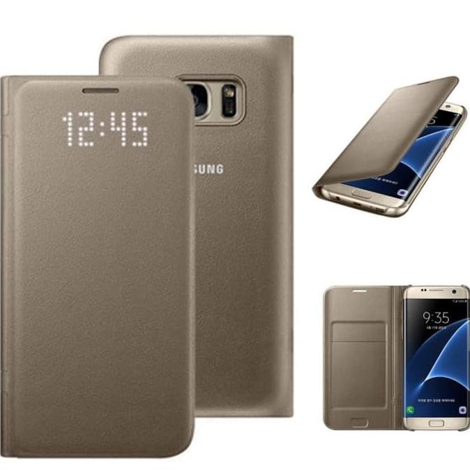 SAMSUNG GALAXY S7 EDGE LED VIEW ORIGINAL FLIP CASE COVER HARD CASING