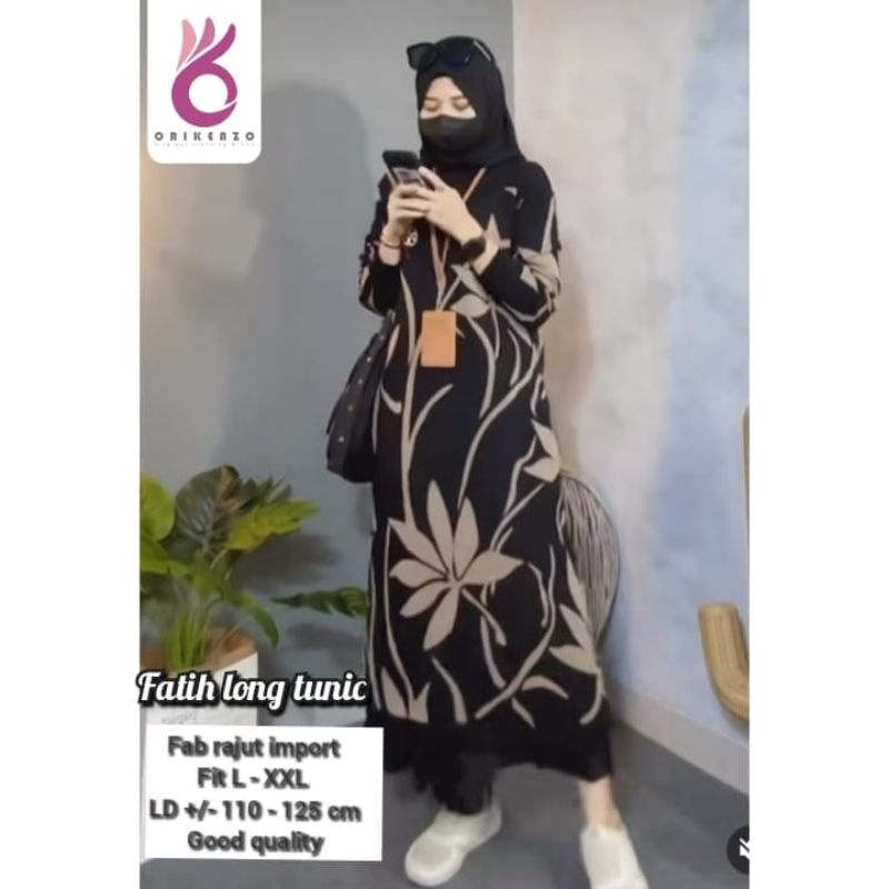 FATIH LONG TUNIK/ MIDI KNIT RAJUT IMPORT PREMIUM ORI KENZO