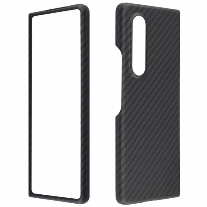 Carbon Case Samsung Z Fold3 Fold 3 5G Casing Cover Sarung Hardcase