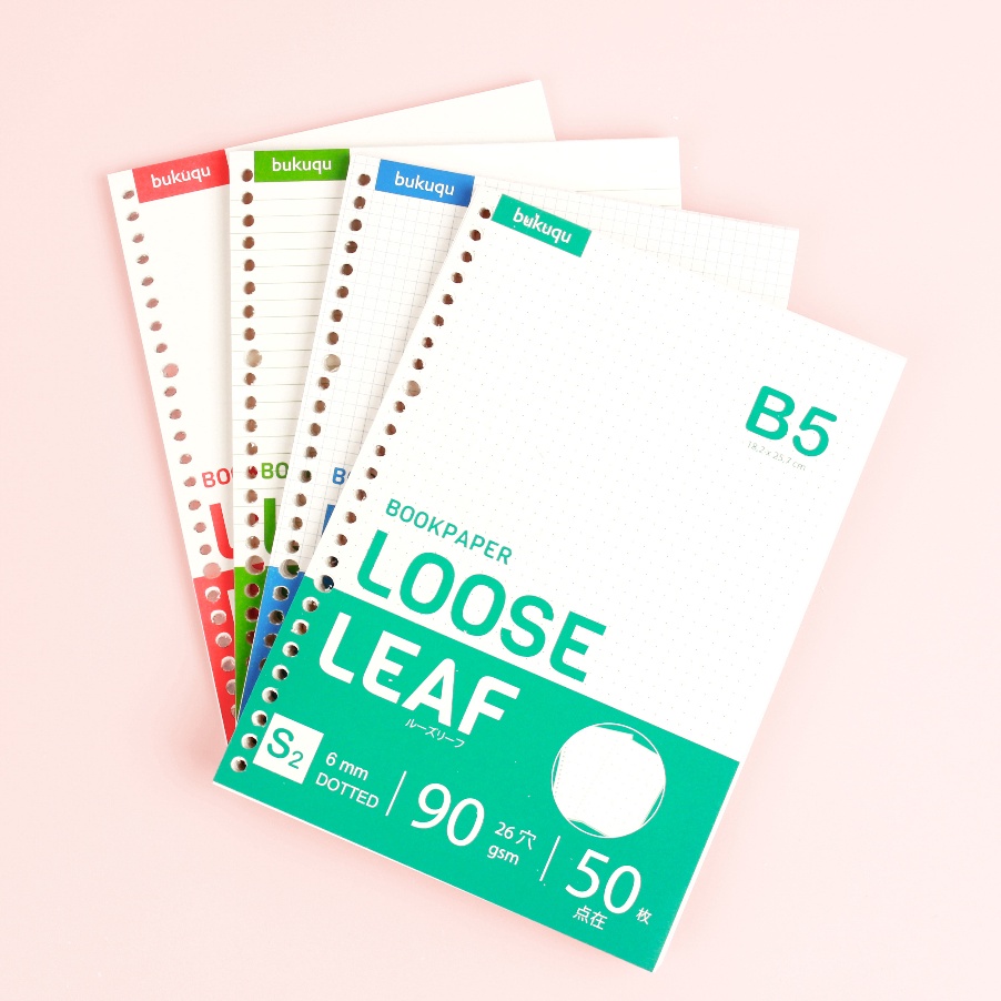 

(➲ X☎14V) Loose leaf B5 - Bookpaper 90 gsm - Kertas Binder- terrviral.!!