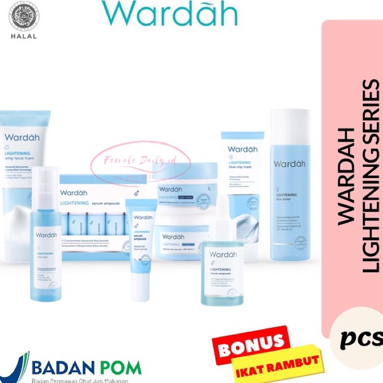Super Okeh6H1t ￼WARDAH Lightening Series Indonesia / Facial Wash Face Scrub Micellar Water Essence T