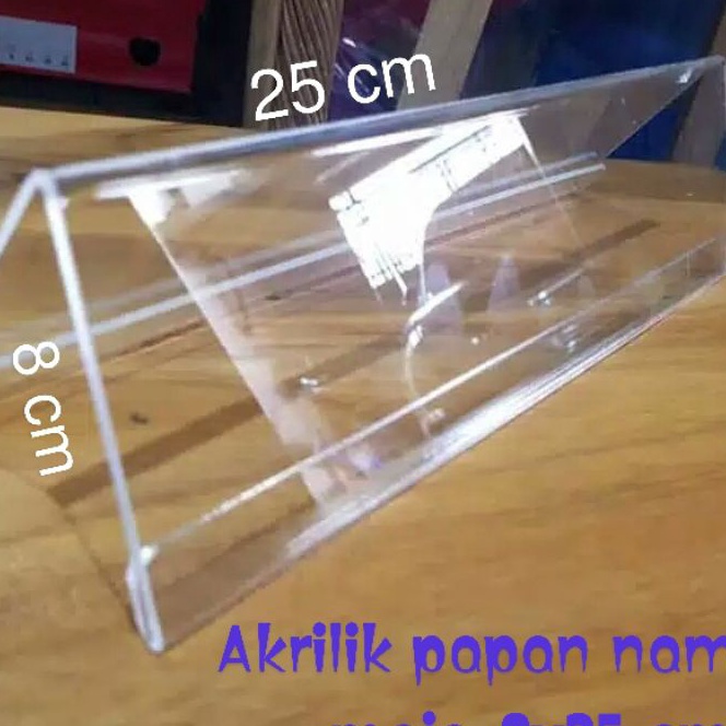 

(ZI㊚J.✔] AKRILIK NAME PLAT TAG PAPAN NAMA MEJA 8X25 CM langsung.kiirim!