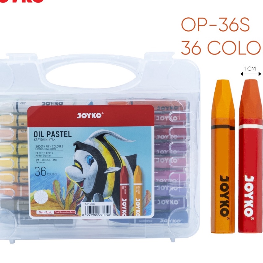 

[H-S➲☼F> crayon JOYKO 36 warna/oil pastel krayon minyak JOYKO- paaling.laris.!!