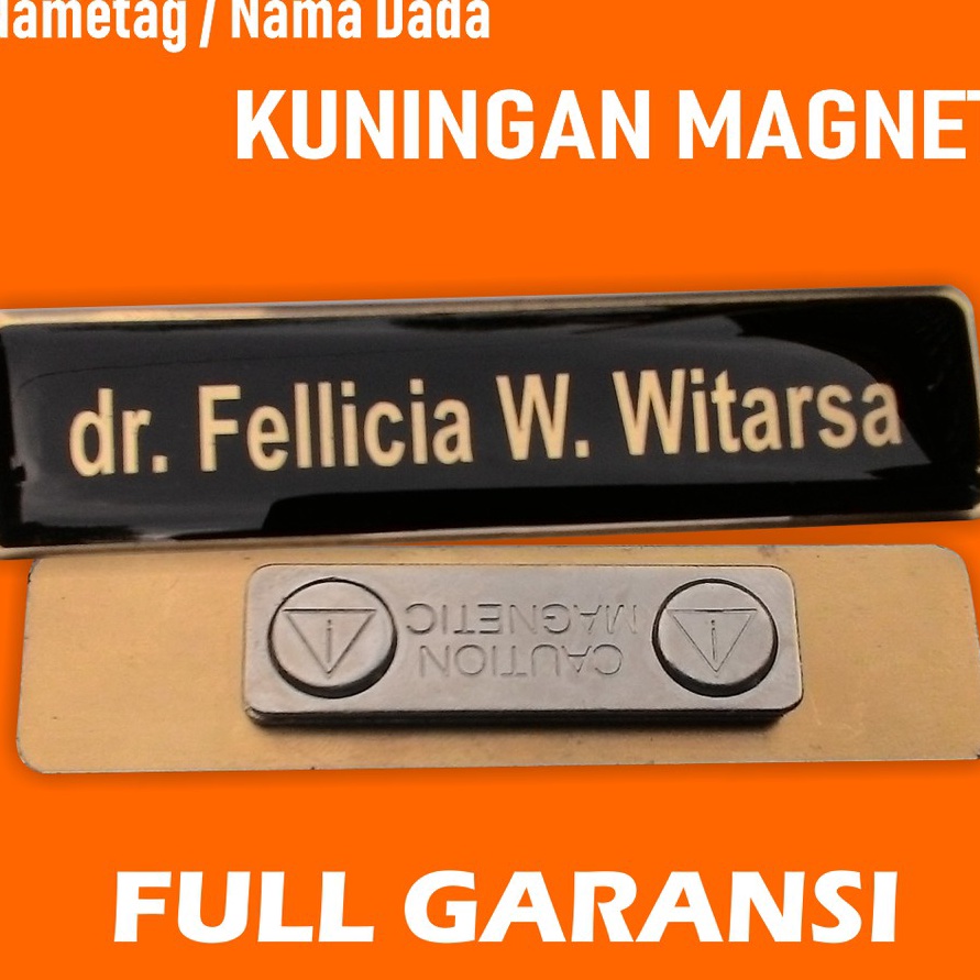 

[㊚ W♪7D) Nametag Kuningan Magnet/ banyak diiminati.!!