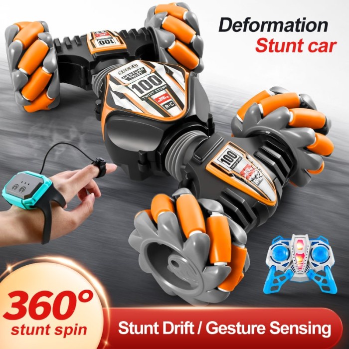 Skidding stunt car rc dan kontrol tangan gesture jam tangan
