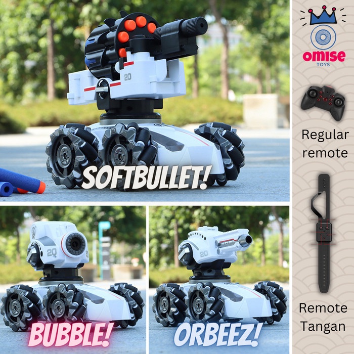 Mainan Anak Remote Control RC Tank Hand Gesture Sensor Tembak Peluru