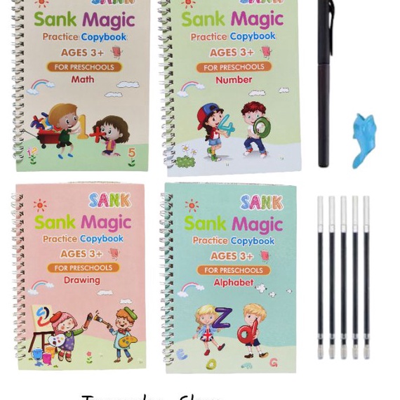 

[L-L➛☎11] Buku Sank Magic isi 4 Buku + 1 Bulpen + 4 Refil / Buku Edukasi Menggambar Ajaib TK PAUD / 4 in 1 Magic Buku Kaligrafi Anak Sank Magic Practice Book / Buku Belajar Menulis TK/ top.produuk!