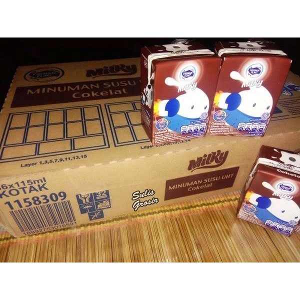 

Bendera Milky Susu Uht Kotak Cokelat Chocolate Karton Dus 36 x 115 ml