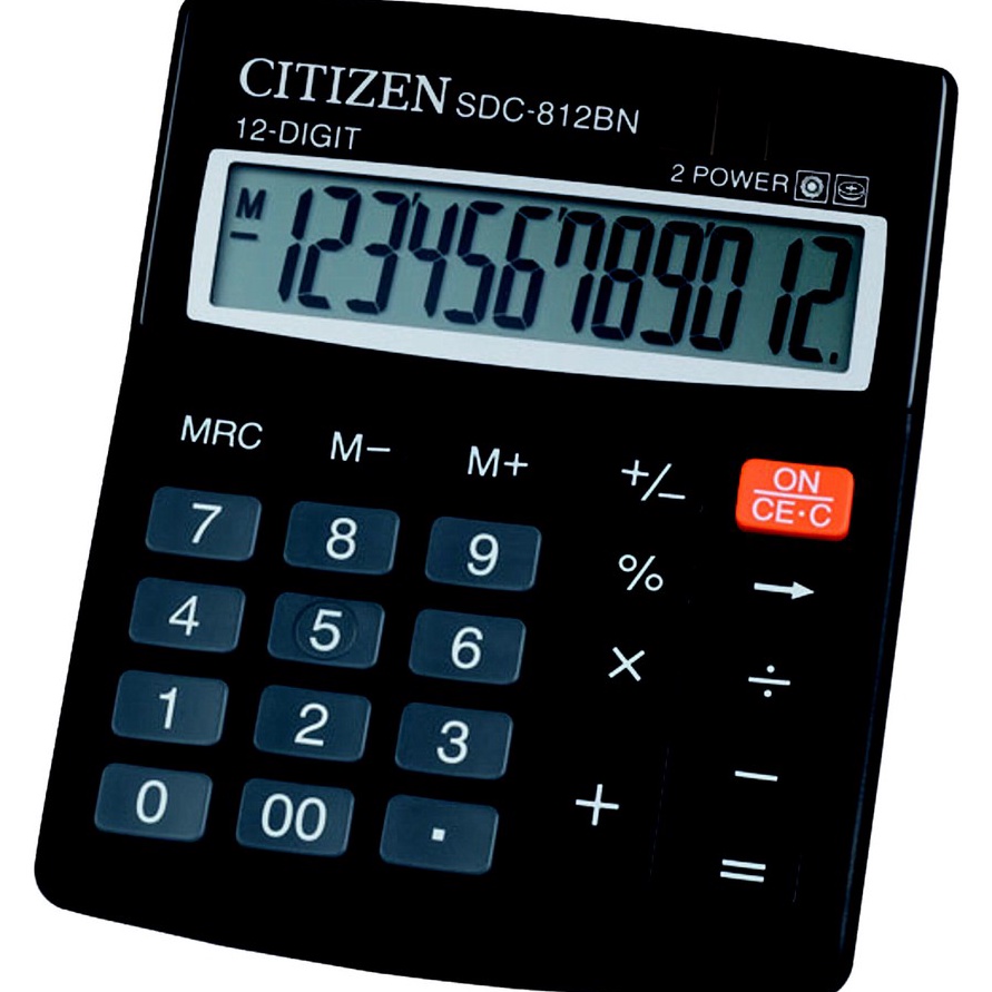 

(MR✔/R✯) Kalkulator Citizen SDC-812BN 12 Digit / 2 Power / Kalkulator CT 812BN- kekinian..!