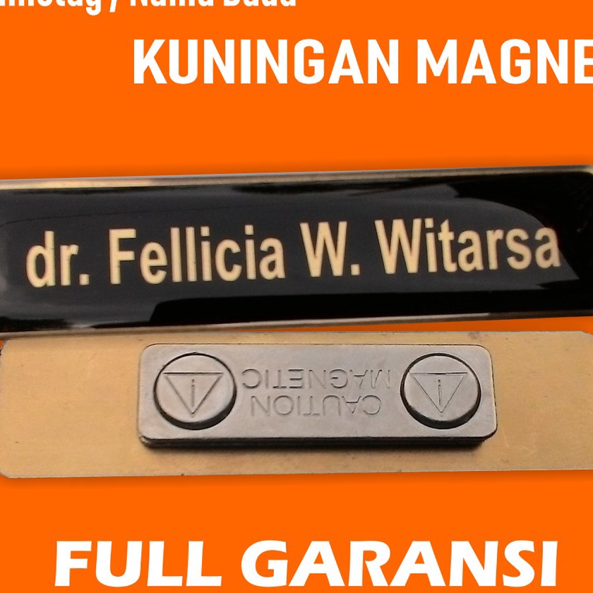 

(Y-N✉❤J) Nametag Kuningan Magnet- murahh..!